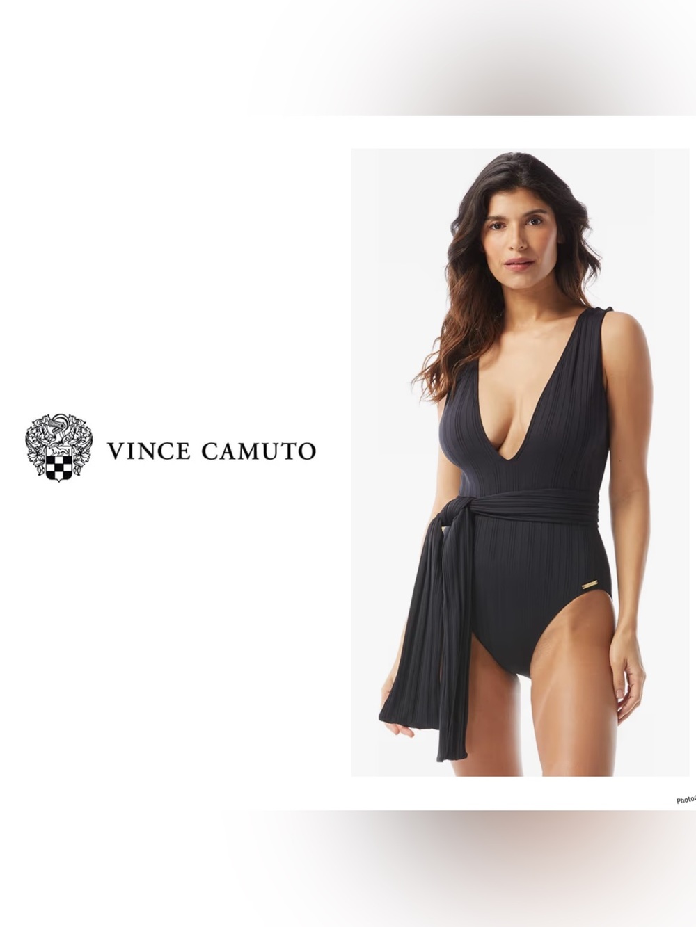 Vince Camuto Plunge V-Neck One Piece swimsuit